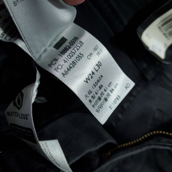 Levi's Premium 721 High Rise Skinny Jeans Black Gray Size 24x30 Stellar Stretch - Picture 7 of 11